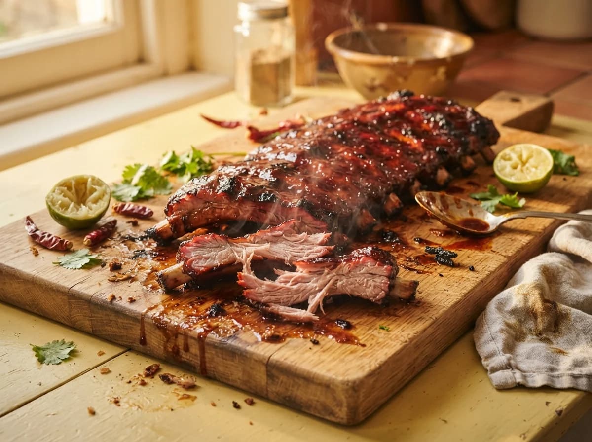 Caribbean Hot Honey Pork Ribs