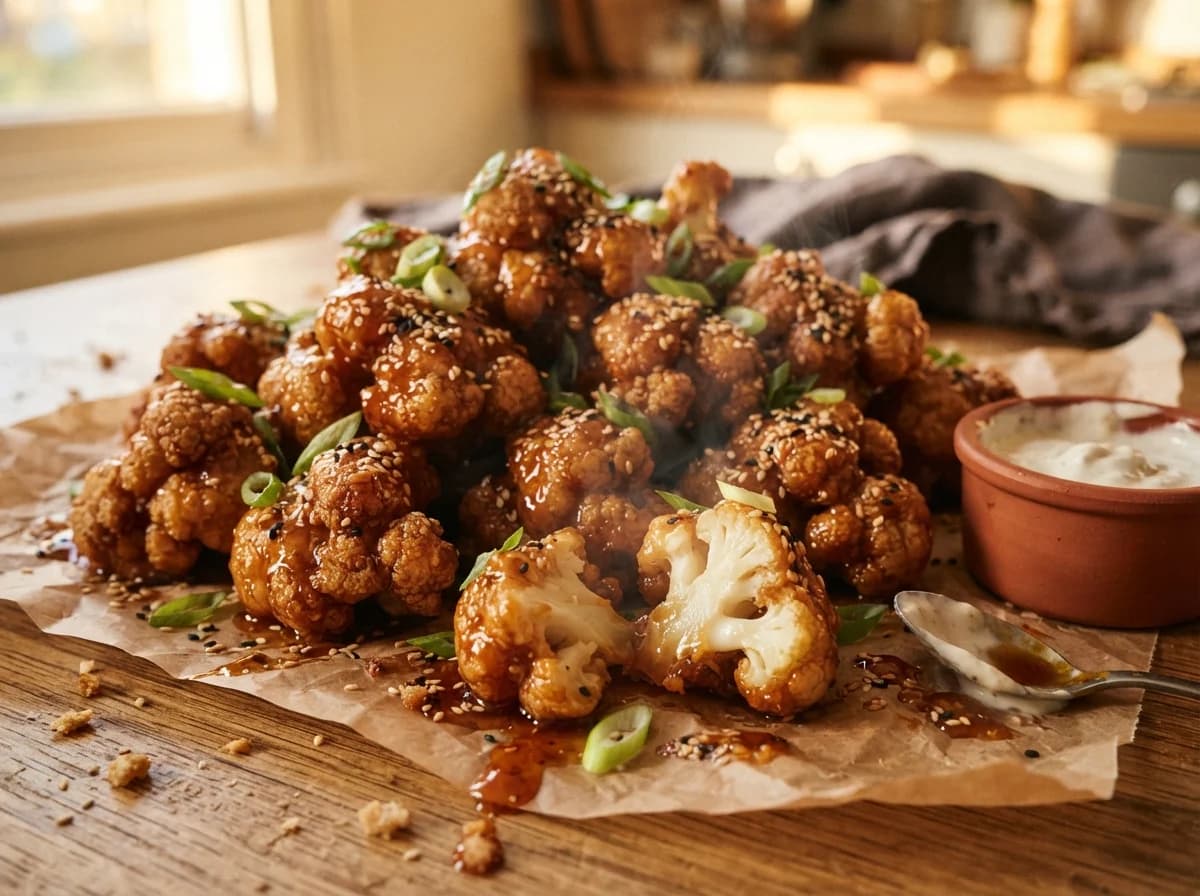 Hot Honey Cauliflower Wings
