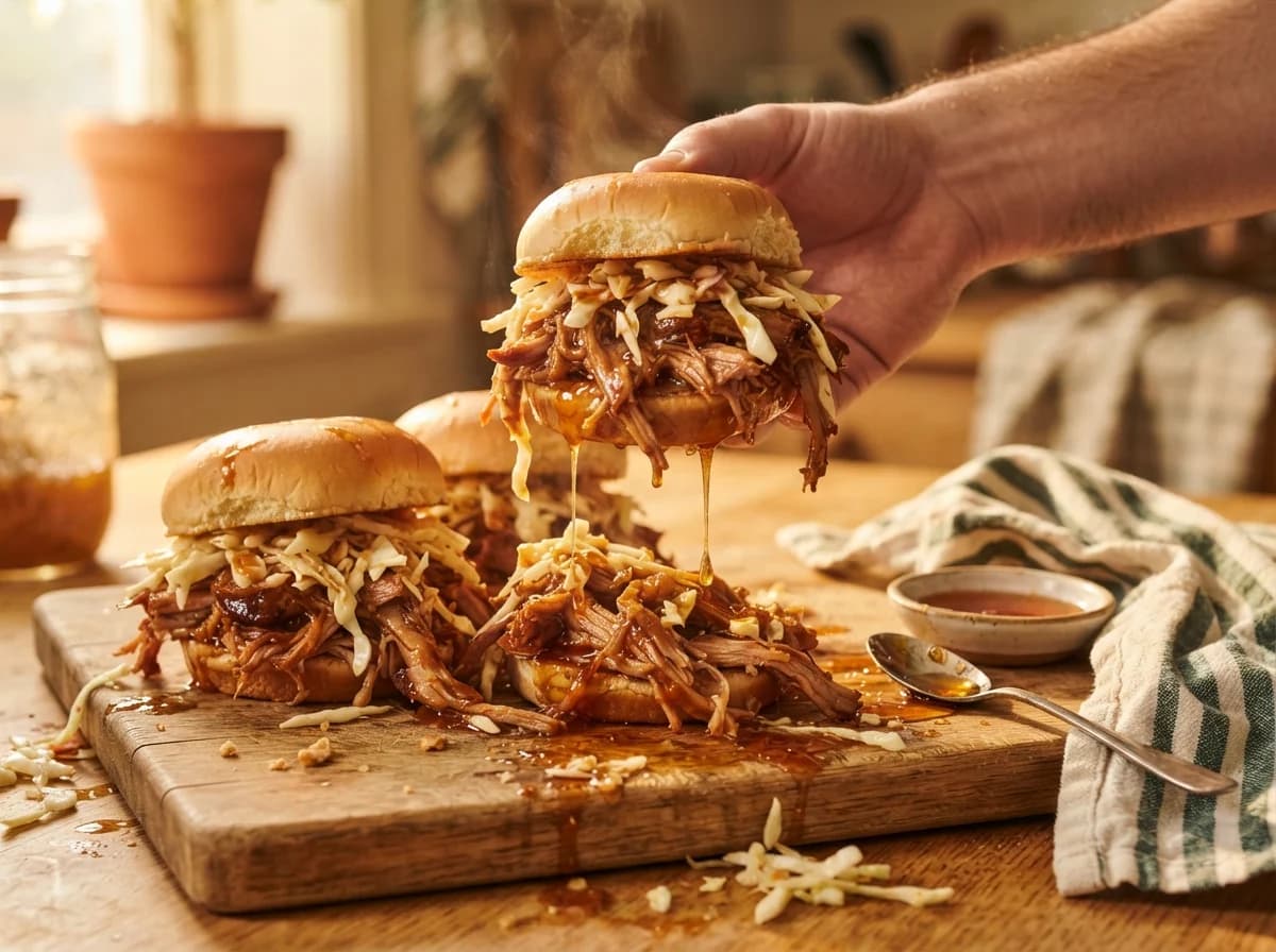 Hot Honey Pulled Pork Sliders