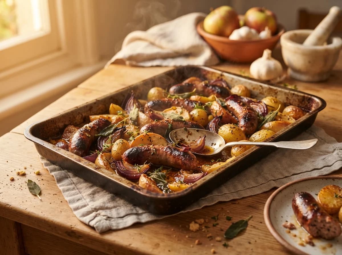 Sausage & Apple Traybake