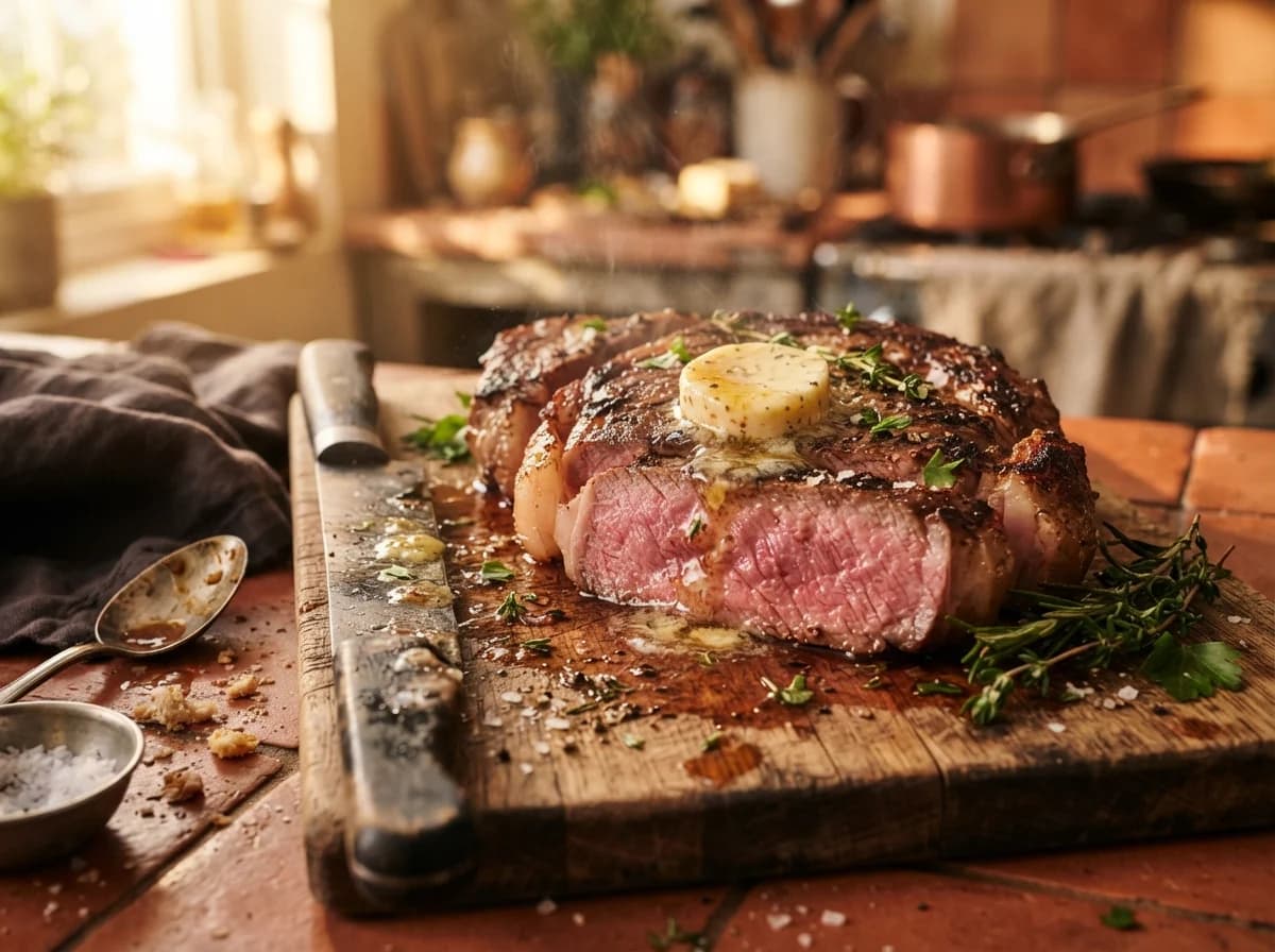 Steak with Hot Honey Butter