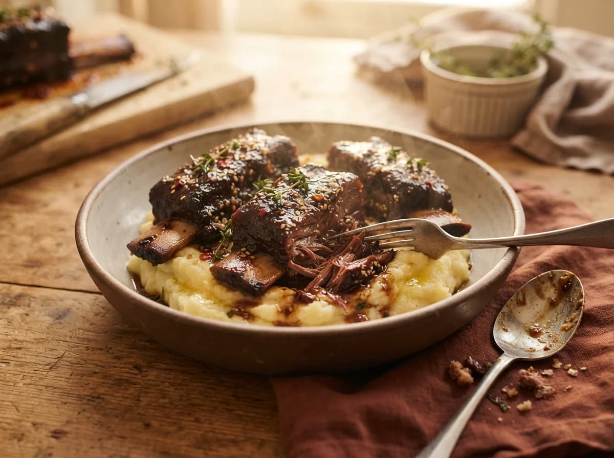 Sticky Hot Honey Beef Short Ribs