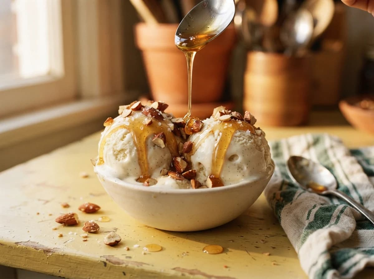 Hot Honey over Vanilla Ice Cream